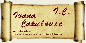 Ivana Capulović vizit kartica
